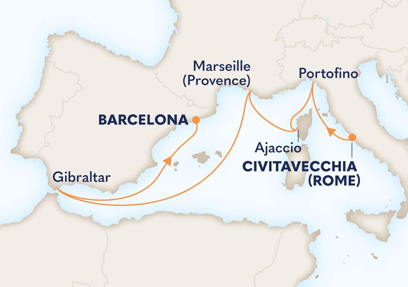 7 nights Mediterranean cruise on Oosterdam 
from Civitavecchia (Rome), Italy to 🇪🇸 Barcelona 