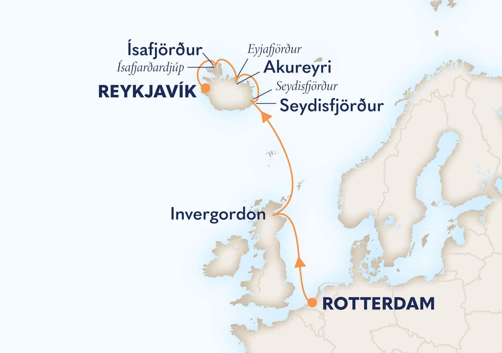 7 nights Mediterranean cruise on Rotterdam 
from 🇳🇱 Rotterdam to Reykjavik, Iceland 