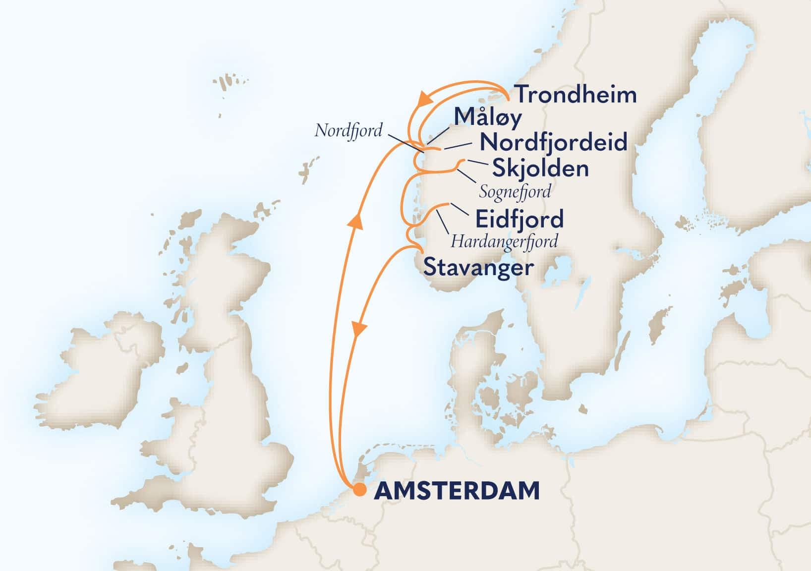 10 nights North European cruise on Zuiderdam 
from 🇳🇱 Amsterdam 