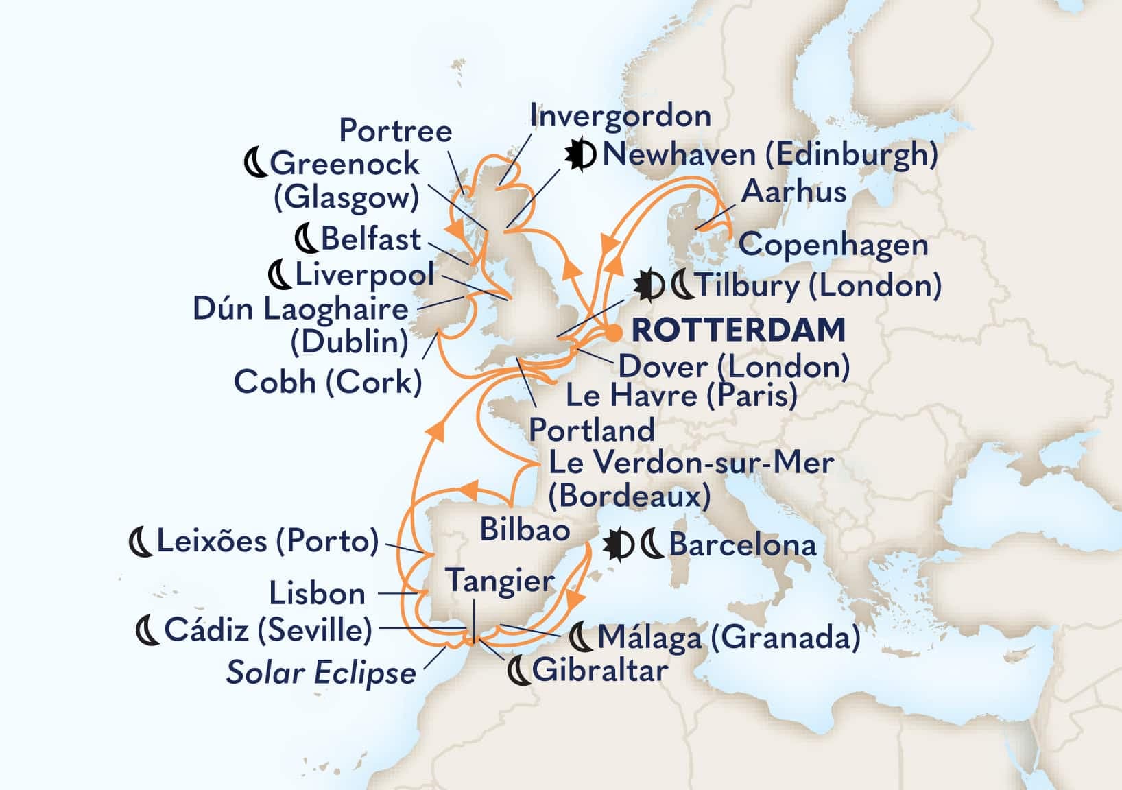 42 nights Mediterranean cruise on Nieuw Statendam 
from 🇳🇱 Rotterdam 