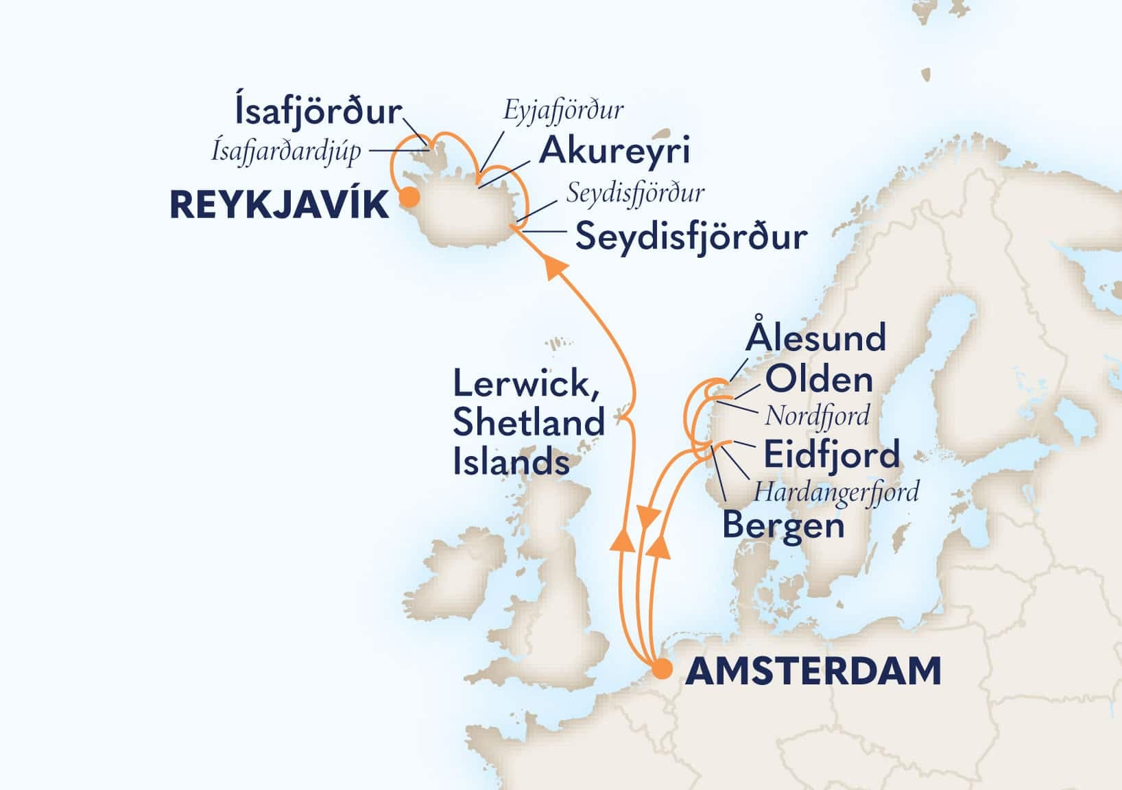 14 nights Mediterranean cruise on Zuiderdam 
from 🇳🇱 Amsterdam to Reykjavik, Iceland 