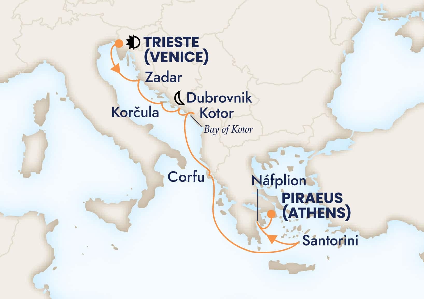 10 nights Mediterranean cruise on Nieuw Amsterdam 
from 🇮🇹 Trieste to 🇬🇷 Athens 