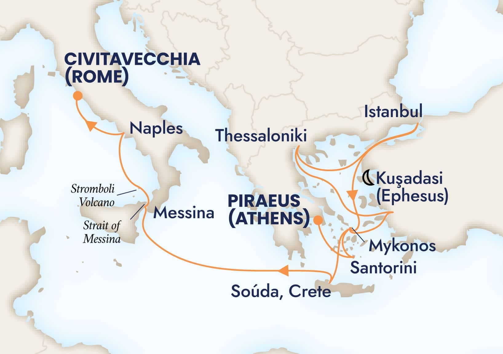 14 nights Mediterranean cruise on Rotterdam 
from 🇬🇷 Athens to 🇮🇹 Civitavecchia 