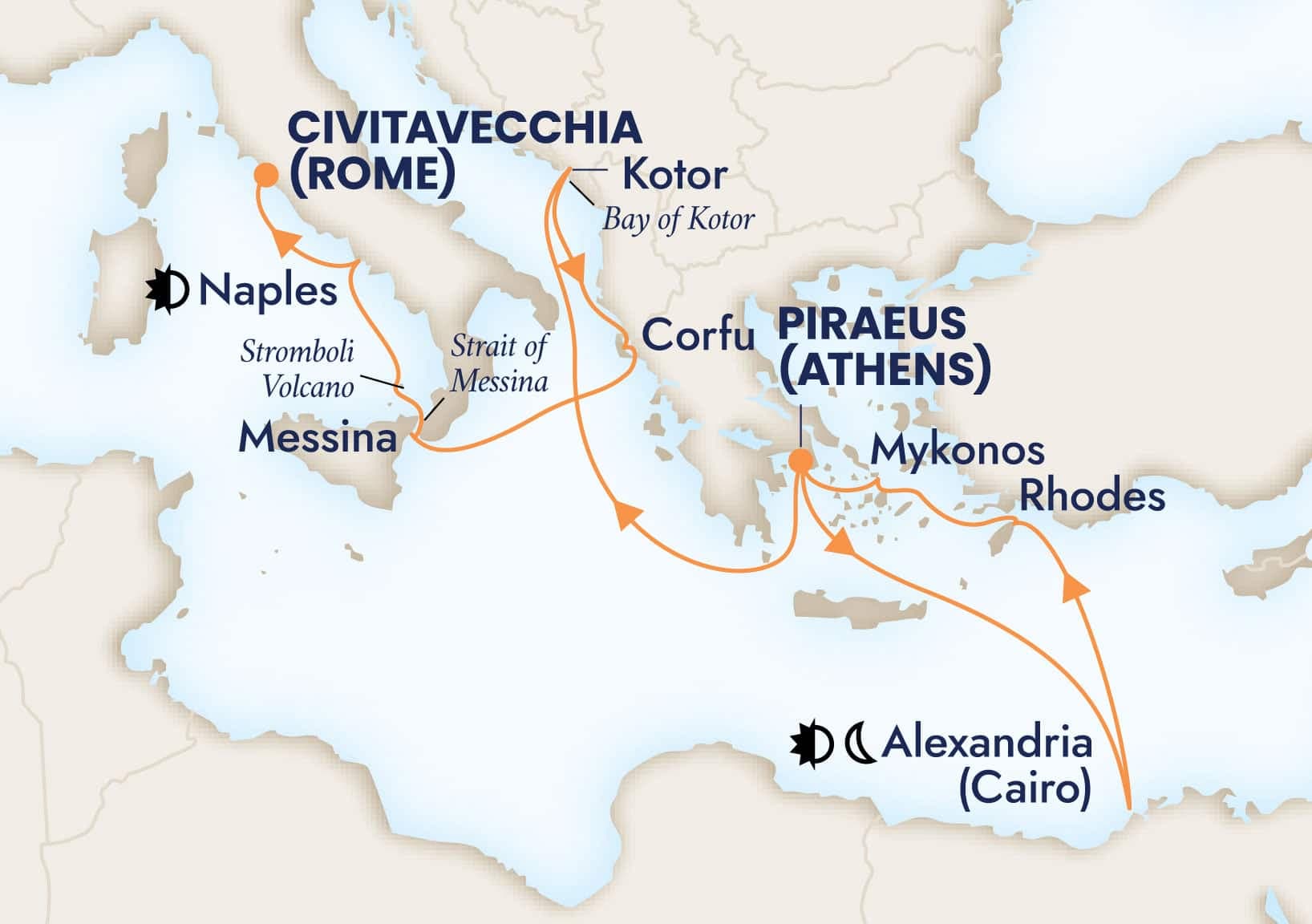 14 nights Mediterranean cruise on Nieuw Amsterdam 
from 🇬🇷 Athens to Civitavecchia (Rome), Italy 