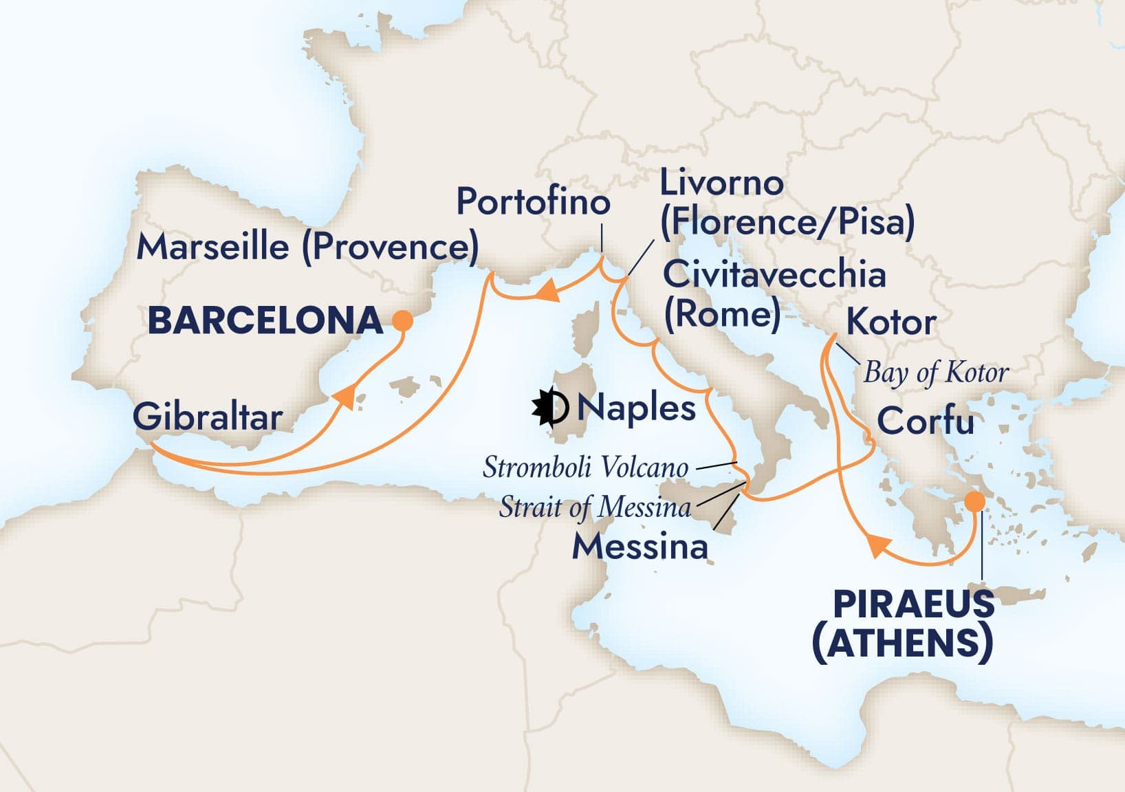 14 nights Mediterranean cruise on Nieuw Amsterdam 
from 🇬🇷 Athens to 🇪🇸 Barcelona 