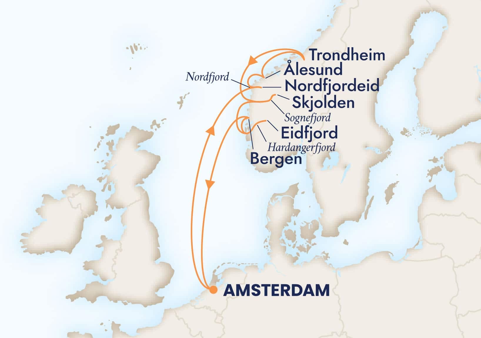10 nights North European cruise on Zuiderdam 
from 🇳🇱 Amsterdam 
