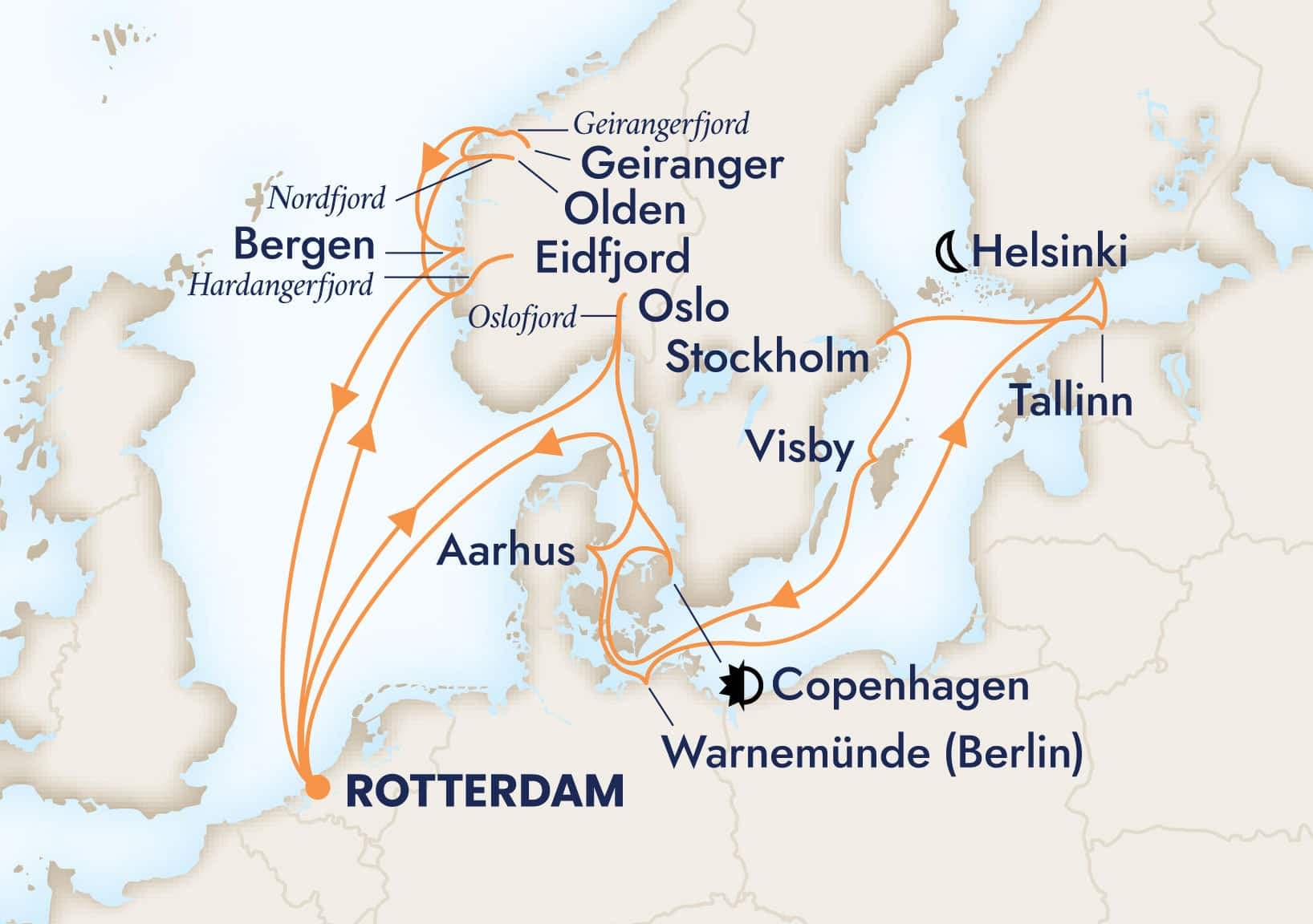 21 nights North European cruise on Rotterdam 
from 🇳🇱 Rotterdam 