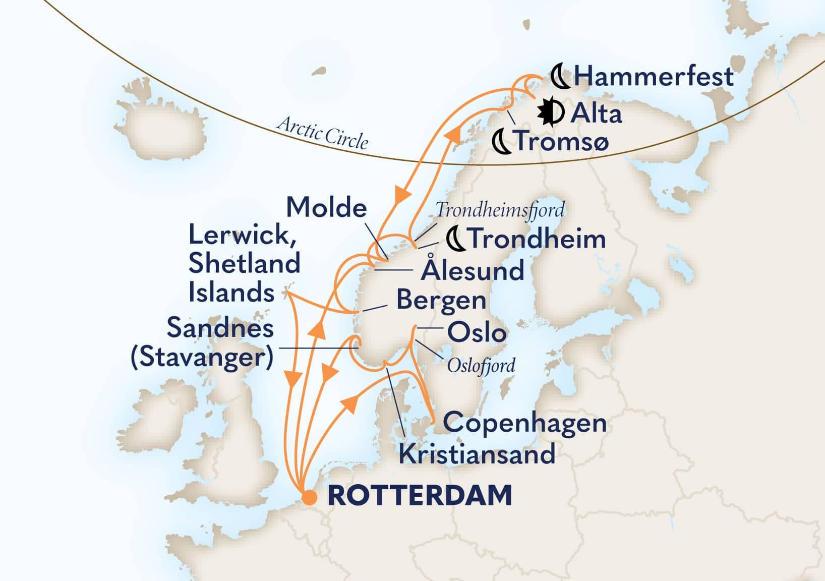 21 nights North European cruise on Rotterdam 
from 🇳🇱 Rotterdam 