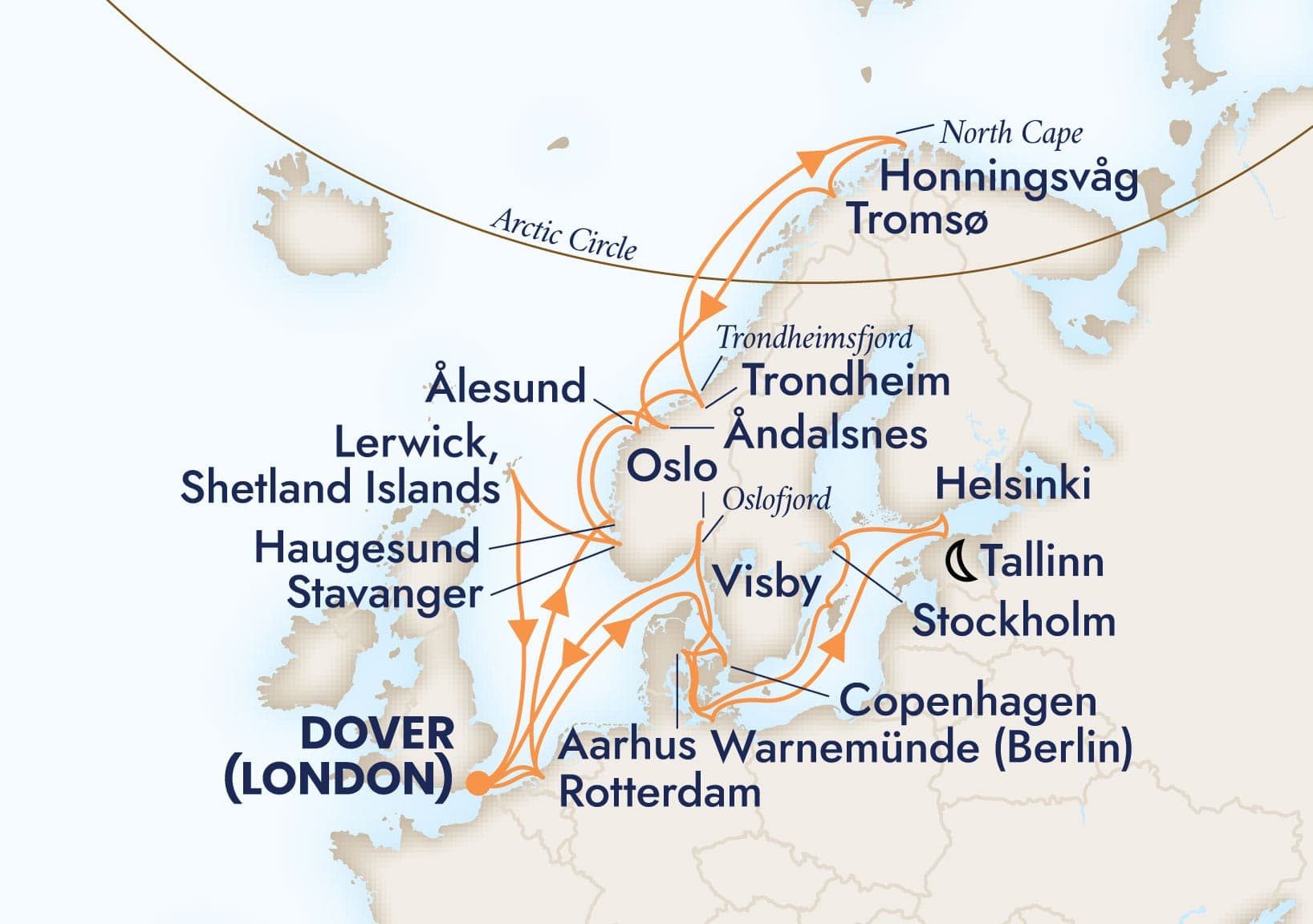 28 nights North European cruise on Nieuw Statendam 
from 🇬🇧 Dover 