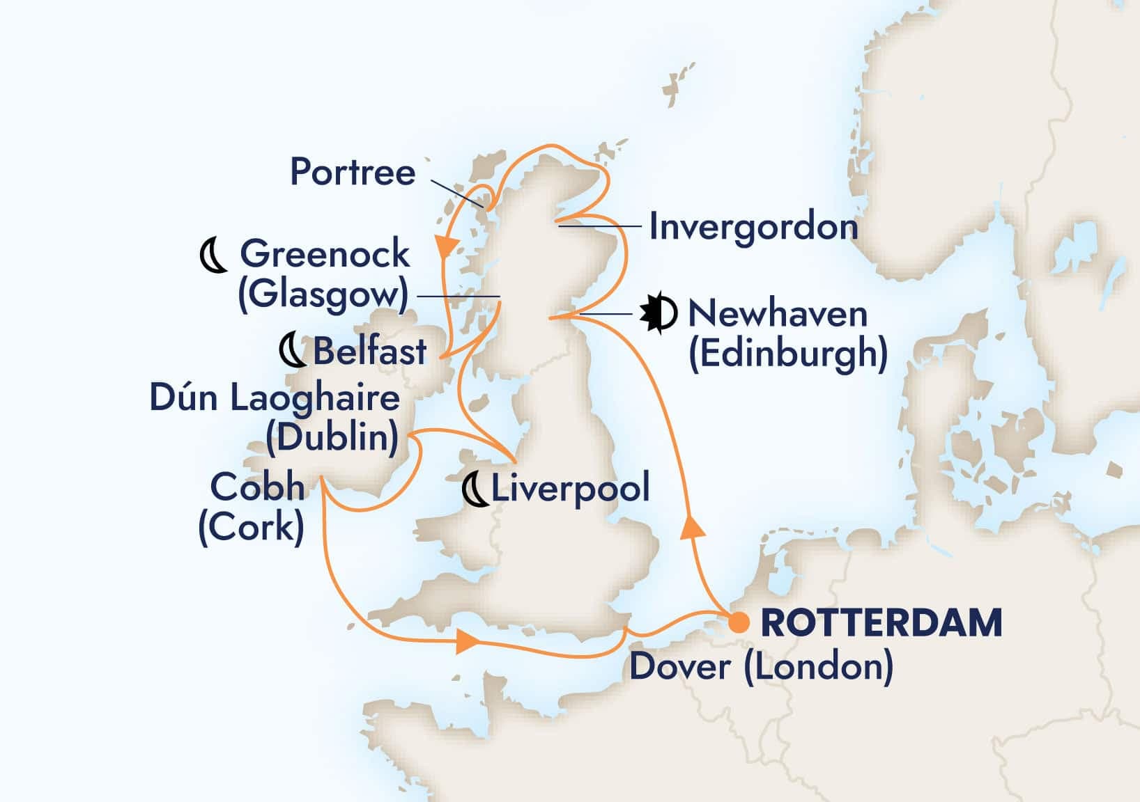 14 nights North European cruise on Nieuw Statendam 
from 🇳🇱 Rotterdam 