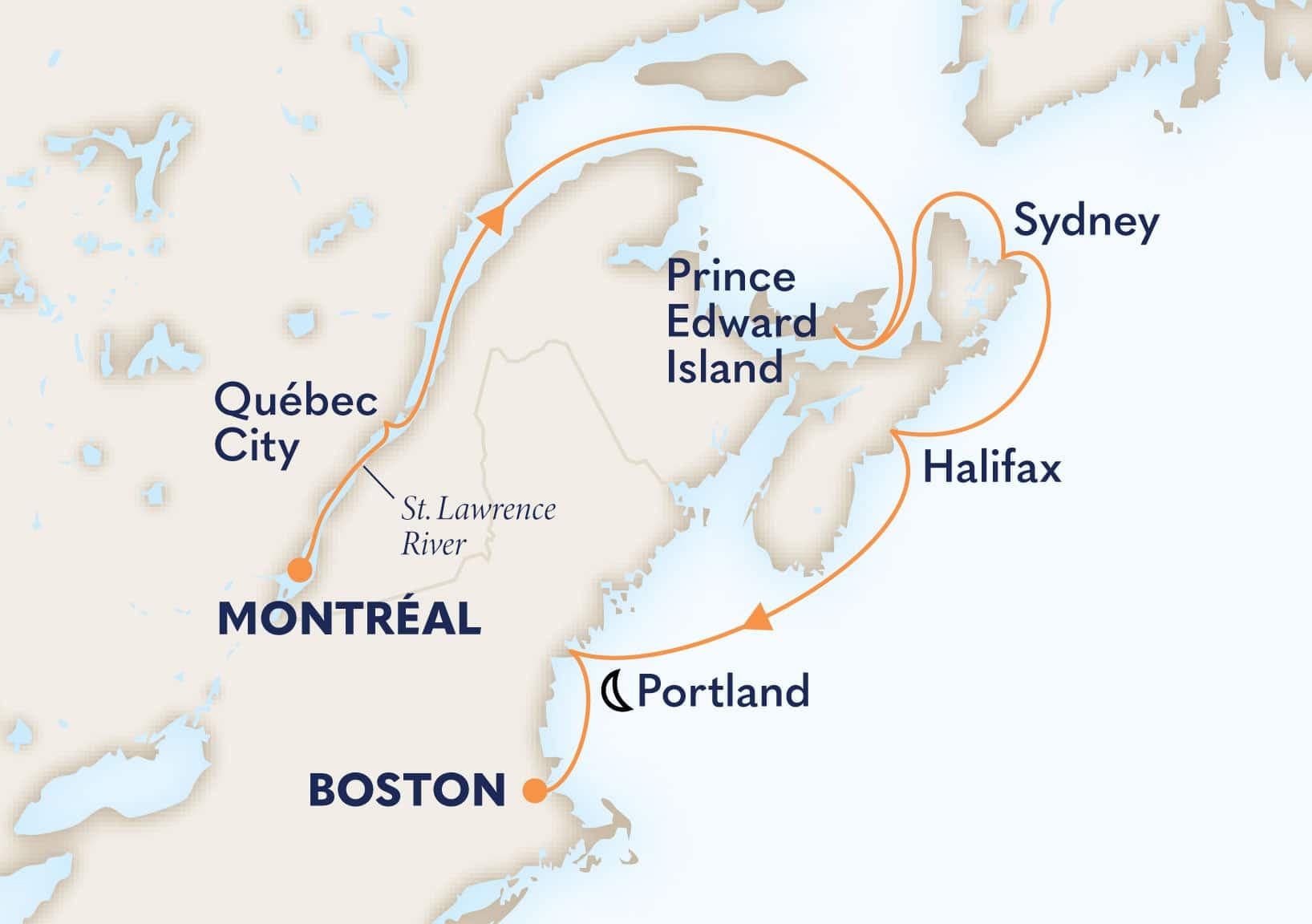 7 nights North East American cruise on Volendam 
from Montreal, Quebec, Canada to 🇺🇸 Boston 