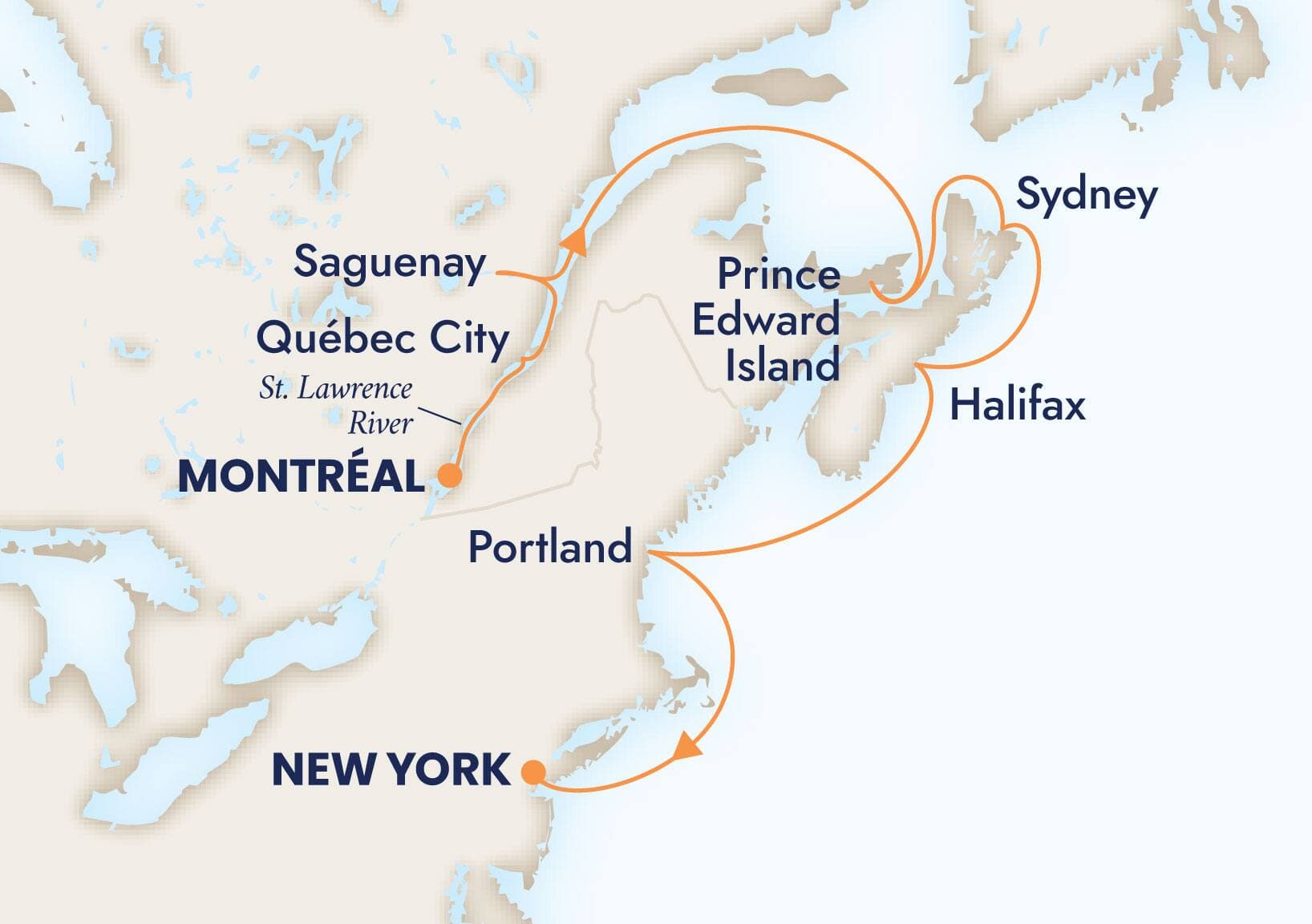 9 nights North East American cruise on Volendam 
from 🇨🇦 Montreal to 🇺🇸 New York 
