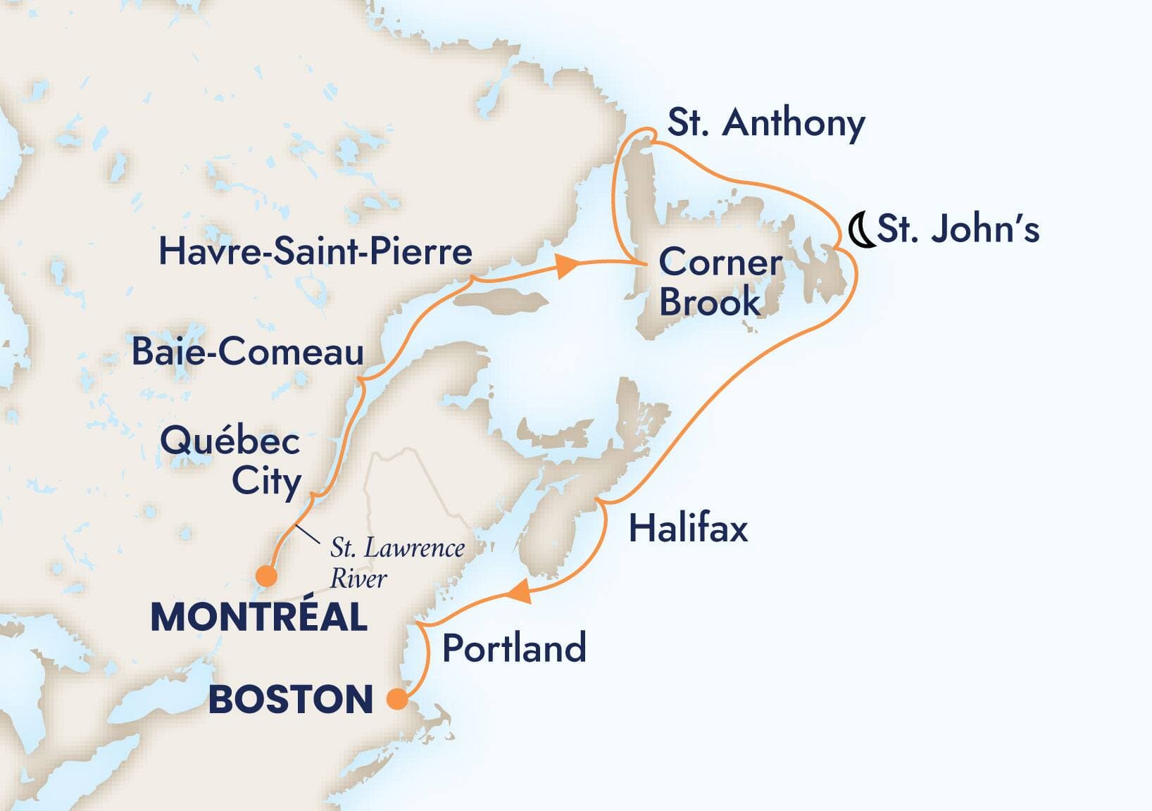 10 nights North East American cruise on Volendam 
from 🇨🇦 Montreal to 🇺🇸 Boston 