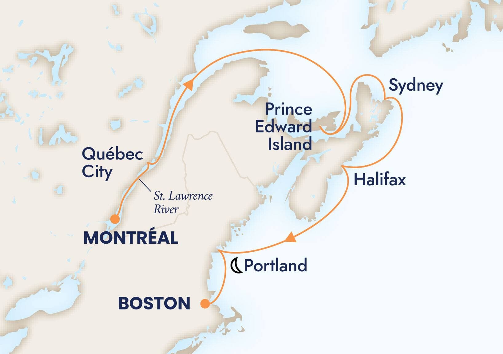 7 nights North East American cruise on Volendam 
from 🇨🇦 Montreal to 🇺🇸 Boston 