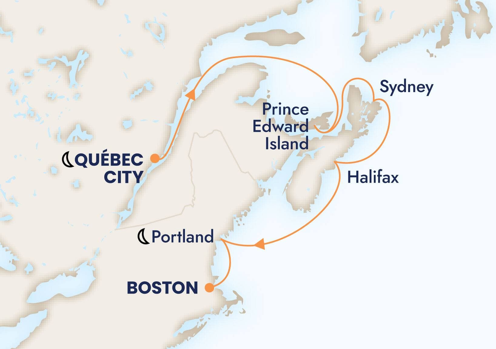 7 nights North East American cruise on Zuiderdam 
from 🇨🇦 Quebec City to 🇺🇸 Boston 