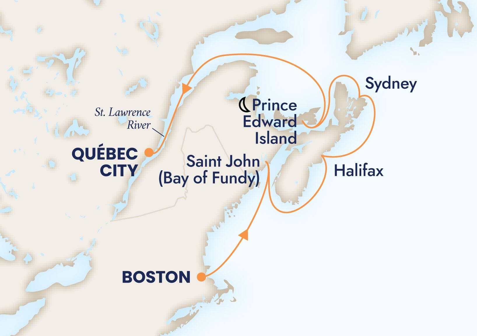7 nights North East American cruise on Zuiderdam 
from 🇺🇸 Boston to 🇨🇦 Quebec City 