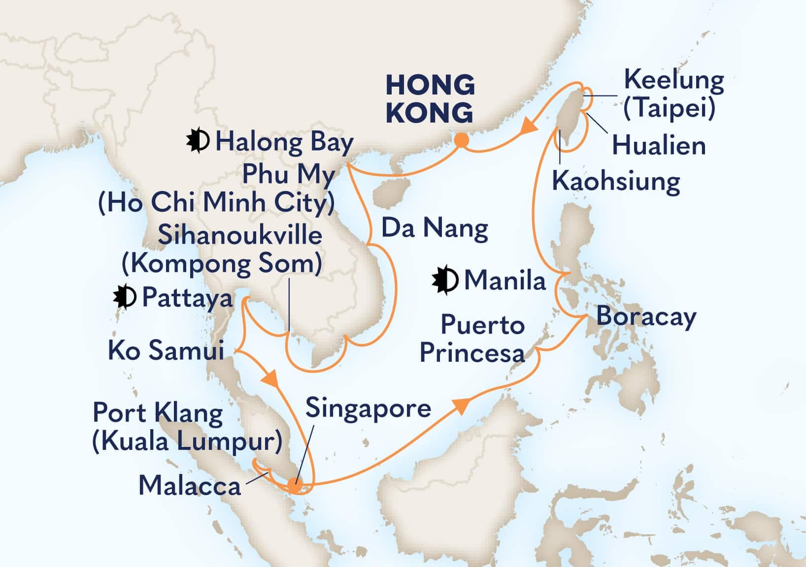 28 nights Asian cruise on Noordam 
from 🇭🇰 Hong Kong 