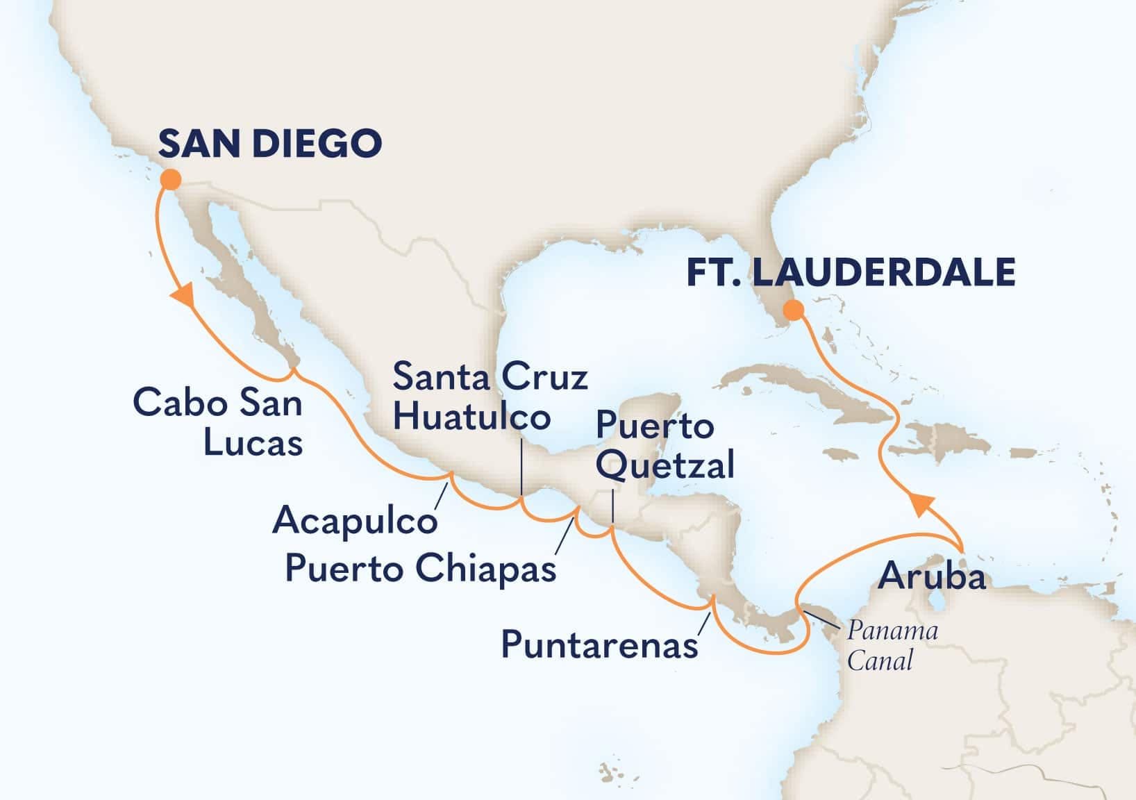 16 nights Panama canal cruise on Eurodam 
from 🇺🇸 San Diego to 🇺🇸 Fort Lauderdale 