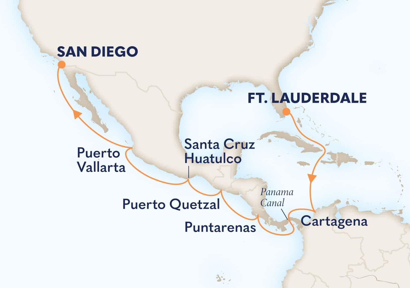 14 nights Panama canal cruise on Eurodam 
from 🇺🇸 Fort Lauderdale to 🇺🇸 San Diego 