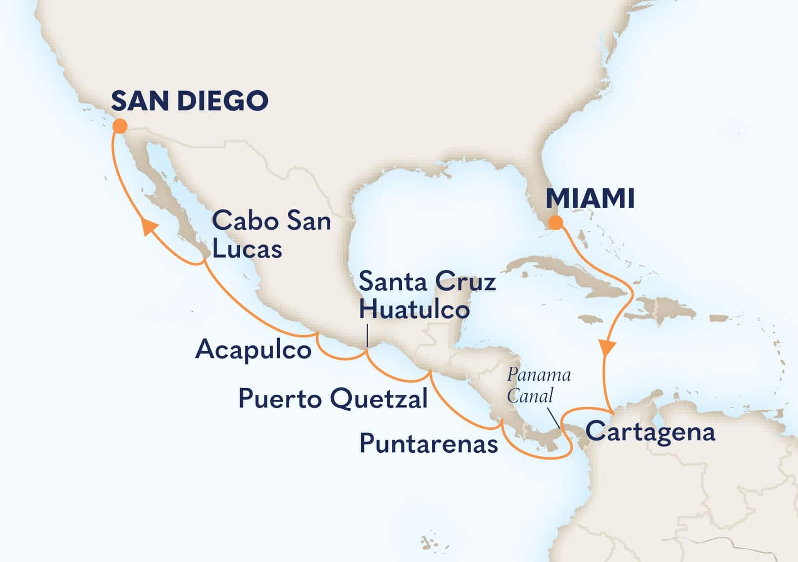 14 nights Panama canal cruise on Zuiderdam 
from 🇺🇸 Miami to 🇺🇸 San Diego 