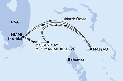 7 nights Caribbean cruise on MSC Seaside 
from 🇺🇸 Miami 