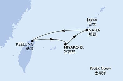 4 nights Asian cruise on MSC Bellissima 
from 🇯🇵 Naha (Okinawa) 