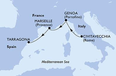 3 nights cruise on MSC Orchestra 
from 🇮🇹 Civitavecchia to 🇳🇿 Tauranga 