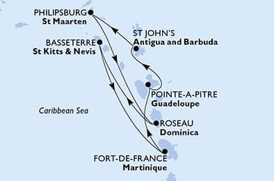 7 nights Caribbean cruise on MSC World Asia 
from 🇬🇵 Pointe-à-Pitre 