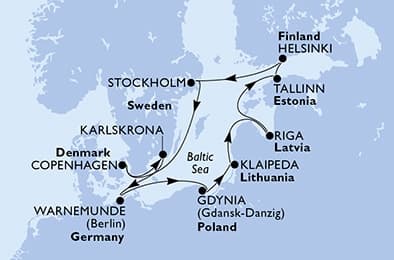 11 nights North European cruise on MSC Poesia 
from 🇩🇰 Copenhagen 