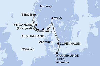 7 nights North European cruise on MSC Poesia 
from 🇩🇰 Copenhagen 