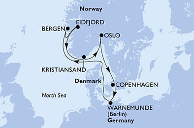 7 nights North European cruise on MSC Poesia 
from 🇩🇰 Copenhagen 