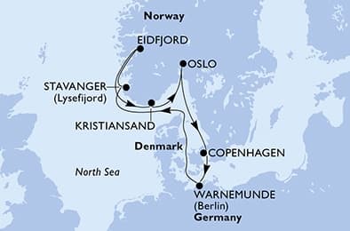 7 nights North European cruise on MSC Poesia 
from 🇩🇰 Copenhagen 