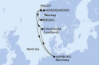 7 nights North European cruise on MSC Preziosa 
from 🇩🇪 Hamburg 