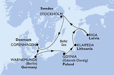 7 nights North European cruise on MSC Magnifica 
from 🇩🇰 Copenhagen 