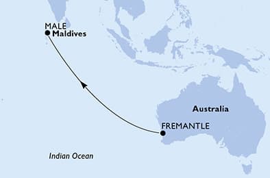 8 nights cruise on MSC Magnifica 
from 🇦🇺 Freshwater Cove to 🇲🇻 Male 