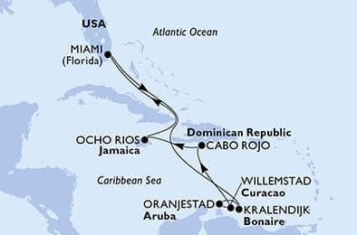 10 nights Caribbean cruise on MSC Poesia
from 🇺🇸 Miami