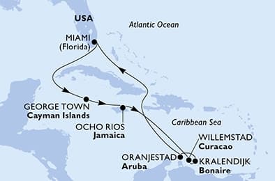 10 nights Caribbean cruise on MSC Poesia
from 🇺🇸 Miami