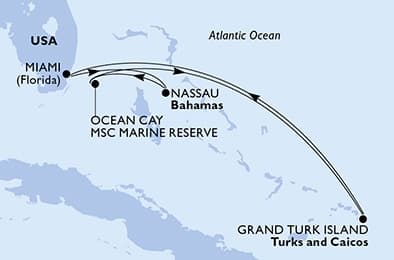 6 nights Caribbean cruise on MSC Meraviglia 
from 🇺🇸 Miami 