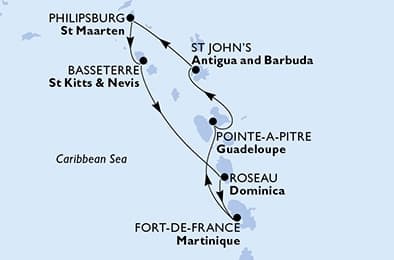 7 nights Caribbean cruise on MSC Seaview 
from 🇬🇵 Pointe a Pitre 