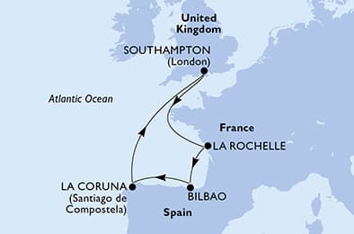 6 nights North European cruise on MSC Meraviglia 
from 🇬🇧 Southampton 