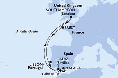 9 nights North European cruise on MSC Meraviglia 
from 🇬🇧 Southampton 