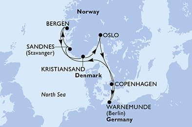 7 nights North European cruise on MSC Magnifica 
from 🇩🇰 Copenhagen 