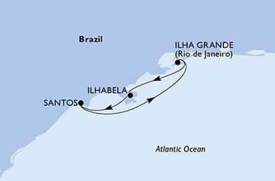4 nights South American cruise on MSC Musica 
from 🇧🇷 Santos (Sao Paulo) 