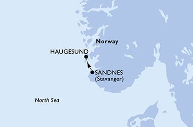 1 night cruise on MSC Virtuosa 
from 🇳🇴 Sandnes to 🇳🇴 Haugesund 