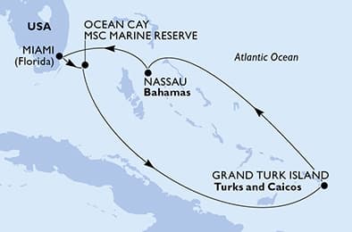 6 nights Caribbean cruise on MSC Seashore 
from 🇺🇸 Miami 