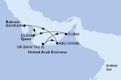 7 nights Persian gulf cruise on MSC World Europa 
from 🇦🇪 Dubai 