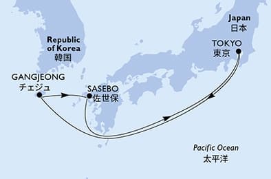 5 nights Asian cruise on MSC Bellissima 
from 🇯🇵 Tokyo 