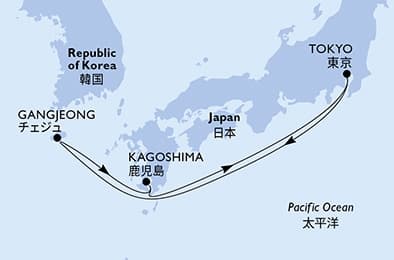 5 nights Asian cruise on MSC Bellissima 
from 🇯🇵 Tokyo 