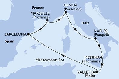 7 nights Mediterranean cruise on MSC World Asia 
from 🇫🇷 Marseille 