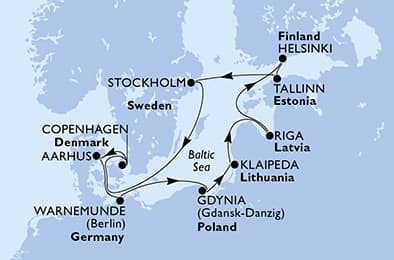 11 nights North European cruise on MSC Magnifica 
from 🇸🇪 Stockholm 